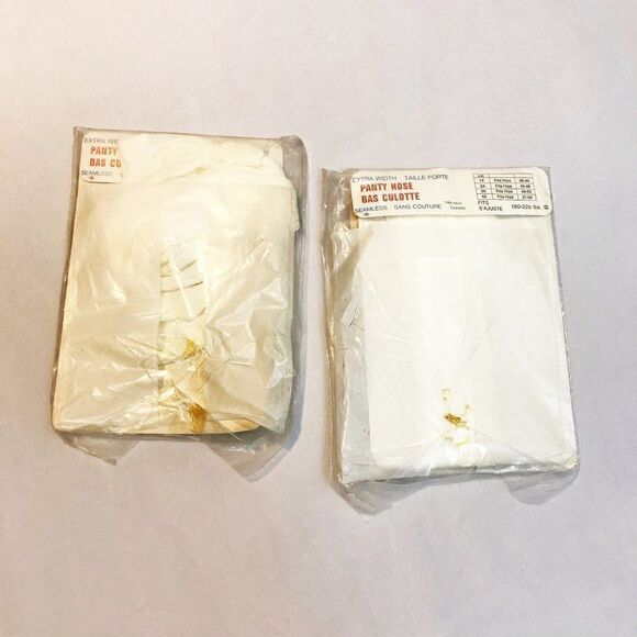 𝅺white Queen Size Vintage Panty Hose - Picture 3 of 5